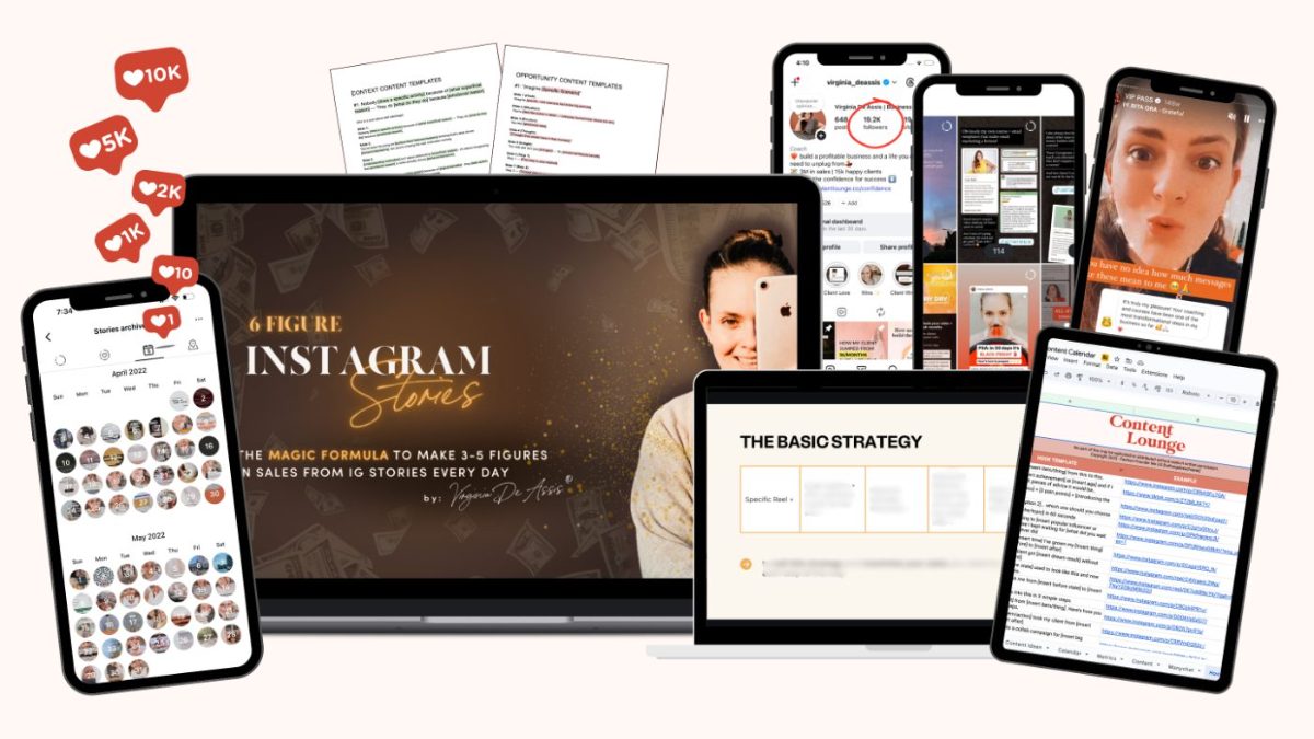 6-Figure Instagram Stories — course mockup