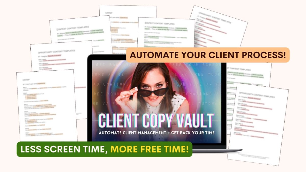 Client Copy Vault — course mockup