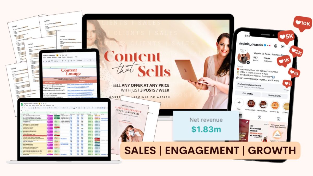 Content That Sells — course mockup