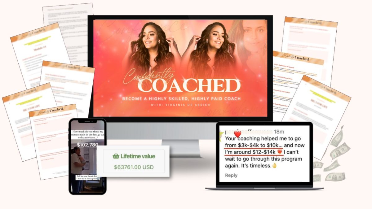 Confidently Coached — course mockup