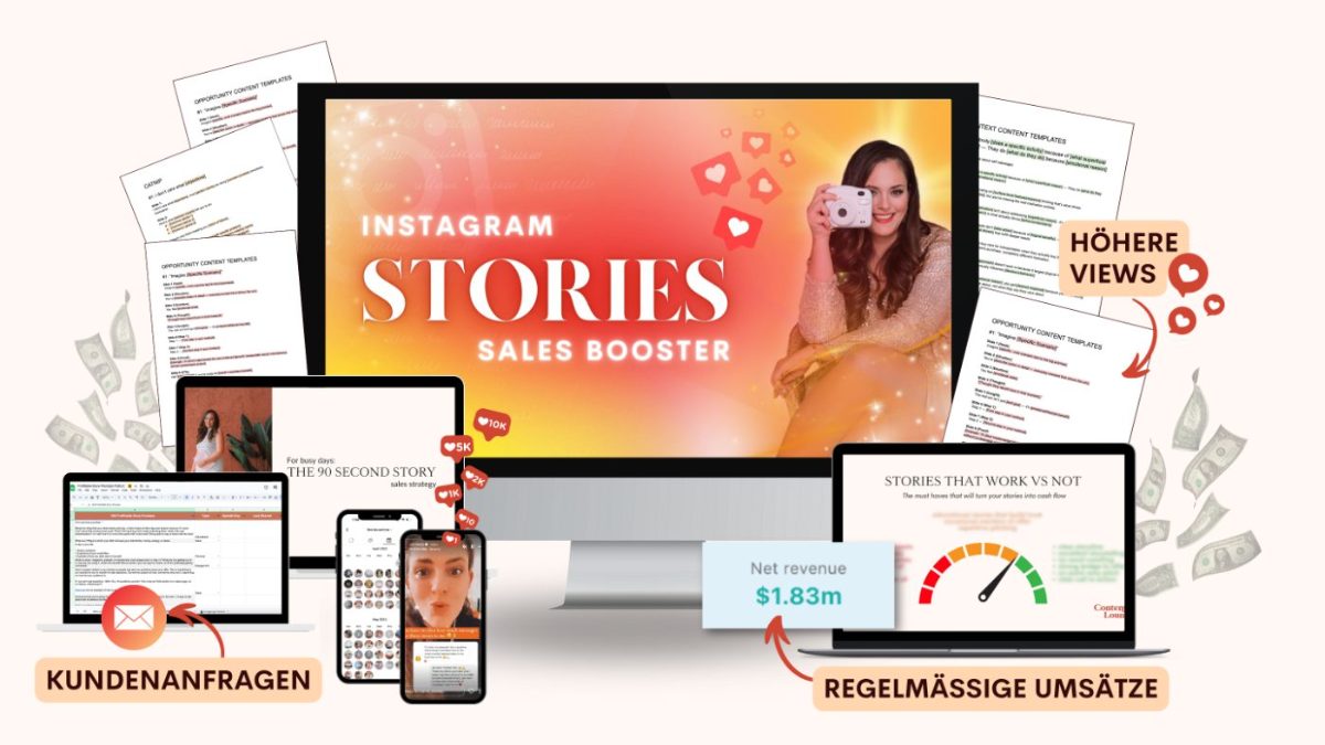 Selling on Stories Simplified — course mockup