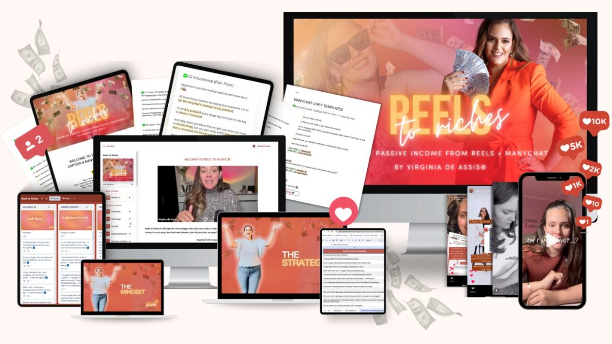 Reels to Riches — course mockup